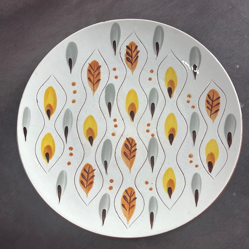 Stangl Pottery Vintage Dish Amber Glo Dinner Plates (2) 10” MCM 1950s